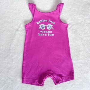 Carter's One Piece Romper | Baby Girls | 12 Months | Pink | Sleeveless